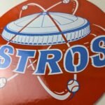 Vintage Houston Astros Sign – MLB Baseball Stadium Texas Porcelain Gas Sign - Image 4