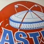 Vintage Houston Astros Sign – MLB Baseball Stadium Texas Porcelain Gas Sign - Image 5