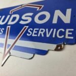 Vintage Hudson Automobiles Sign – Gas Service Station Pump Porcelain Sign - Image 13