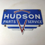 Vintage Hudson Automobiles Sign – Gas Service Station Pump Porcelain Sign - Image 15