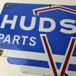 Vintage Hudson Automobiles Sign – Gas Service Station Pump Porcelain Sign - Image 3