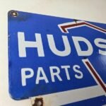 Vintage Hudson Automobiles Sign – Gas Service Station Pump Porcelain Sign - Image 5