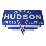 Vintage Hudson Automobiles Sign – Gas Service Station Pump Porcelain Sign - Image 2