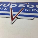 Vintage Hudson Automobiles Sign – Gas Service Station Pump Porcelain Sign - Image 10