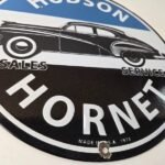 Vintage Hudson Automobiles Sign – Hornet Gas Service Station Porcelain Sign - Image 11
