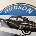 Vintage Hudson Automobiles Sign – Hornet Gas Service Station Porcelain Sign - Image 12