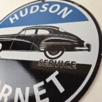 Vintage Hudson Automobiles Sign – Hornet Gas Service Station Porcelain Sign - Image 13