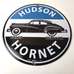 Vintage Hudson Automobiles Sign – Hornet Gas Service Station Porcelain Sign - Image 15