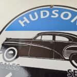 Vintage Hudson Automobiles Sign – Hornet Gas Service Station Porcelain Sign - Image 3