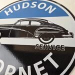 Vintage Hudson Automobiles Sign – Hornet Gas Service Station Porcelain Sign - Image 4