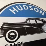 Vintage Hudson Automobiles Sign – Hornet Gas Service Station Porcelain Sign - Image 5