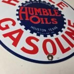 Vintage Humble Gasoline Sign – Gas Motor Oil Pump Porcelain Sign - Image 11