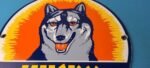Vintage Husky Gasoline Porcelain Sign – Gas Service Motor Oil Pump Plate Sign - Image 13