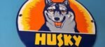 Vintage Husky Gasoline Porcelain Sign – Gas Service Motor Oil Pump Plate Sign - Image 6