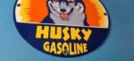 Vintage Husky Gasoline Porcelain Sign – Gas Service Motor Oil Pump Plate Sign - Image 7