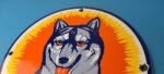 Vintage Husky Gasoline Porcelain Sign – Gas Service Motor Oil Pump Plate Sign - Image 8