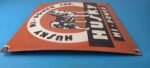 Vintage Husky Gasoline Sign – Hi Power Gas Motor Oil Pump Porcelain Sign - Image 12