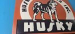 Vintage Husky Gasoline Sign – Hi Power Gas Motor Oil Pump Porcelain Sign - Image 6