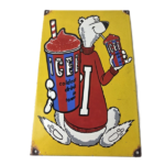 Vintage Icee Bear Sign – Ice Slushy Soda Porcelain Gas Pump Sign - Image 2