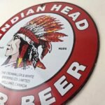 Vintage Indian Head Beer Sign – Adult Beverage Lager Brewing Porcelain Sign - Image 13