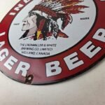 Vintage Indian Head Beer Sign – Adult Beverage Lager Brewing Porcelain Sign - Image 14