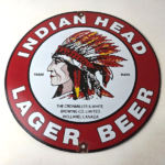 Vintage Indian Head Beer Sign – Adult Beverage Lager Brewing Porcelain Sign - Image 15