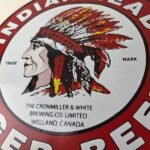 Vintage Indian Head Beer Sign – Adult Beverage Lager Brewing Porcelain Sign - Image 4