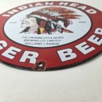 Vintage Indian Head Beer Sign – Adult Beverage Lager Brewing Porcelain Sign - Image 10
