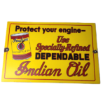Vintage Indian Motorcycle Oil Sign – Porcelain Part Motor Service Parts Gas Sign - Image 2