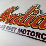 Vintage Indian Motorcycle Sign – 15 Inch Porcelain World's Best Gas Pump Sign - Image 12