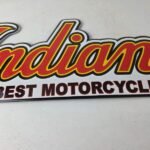 Vintage Indian Motorcycle Sign – 15 Inch Porcelain World's Best Gas Pump Sign - Image 4