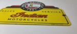Vintage Indian Motorcycle Sign – Motor Bike Sales Service Parts Gas Enamel Sign - Image 11