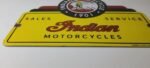 Vintage Indian Motorcycle Sign – Motor Bike Sales Service Parts Gas Enamel Sign - Image 12