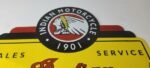 Vintage Indian Motorcycle Sign – Motor Bike Sales Service Parts Gas Enamel Sign - Image 13