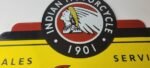 Vintage Indian Motorcycle Sign – Motor Bike Sales Service Parts Gas Enamel Sign - Image 3