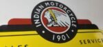 Vintage Indian Motorcycle Sign – Motor Bike Sales Service Parts Gas Enamel Sign - Image 5