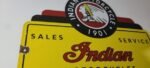 Vintage Indian Motorcycle Sign – Motor Bike Sales Service Parts Gas Enamel Sign - Image 6