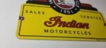 Vintage Indian Motorcycle Sign – Motor Bike Sales Service Parts Gas Enamel Sign - Image 7
