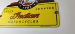 Vintage Indian Motorcycle Sign – Motor Bike Sales Service Parts Gas Enamel Sign - Image 10