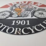 Vintage Indian Motorcycle Sign – Porcelain Advertising American Gas Station Sign - Image 11