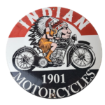 Vintage Indian Motorcycle Sign – Porcelain Advertising American Gas Station Sign