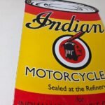 Vintage Indian Motorcycle Sign – Porcelain Gas Pump Oil Quart Can Sign - Image 6