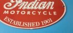 Vintage Indian Motorcycle Sign – Porcelain Quality Products Parts Gas Sign - Image 12