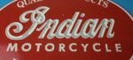 Vintage Indian Motorcycle Sign – Porcelain Quality Products Parts Gas Sign - Image 3
