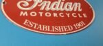 Vintage Indian Motorcycle Sign – Porcelain Quality Products Parts Gas Sign - Image 7