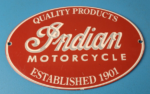 Vintage Indian Motorcycle Sign – Porcelain Quality Products Parts Gas Sign