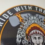 Vintage Indian Motorcycle Sign – Porcelain Ride Tribe Gas Station Sign - Image 5