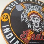 Vintage Indian Motorcycle Sign – Porcelain Ride Tribe Gas Station Sign - Image 6