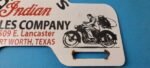 Vintage Indian Motorcycle Sign Topper – Gas Porcelain License Plate Topper - Image 4