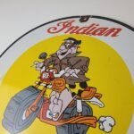 Vintage Indian Motorcycles Sign -Flintstones Bike Sign – Gas Pump Porcelain Sign - Image 8